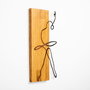 Wallity MA-299 Accesorio decorativo de pared de madera y metal Nogal y negro